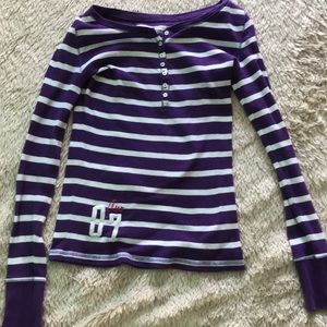 AEROPOSTALE stripped purple long sleeve